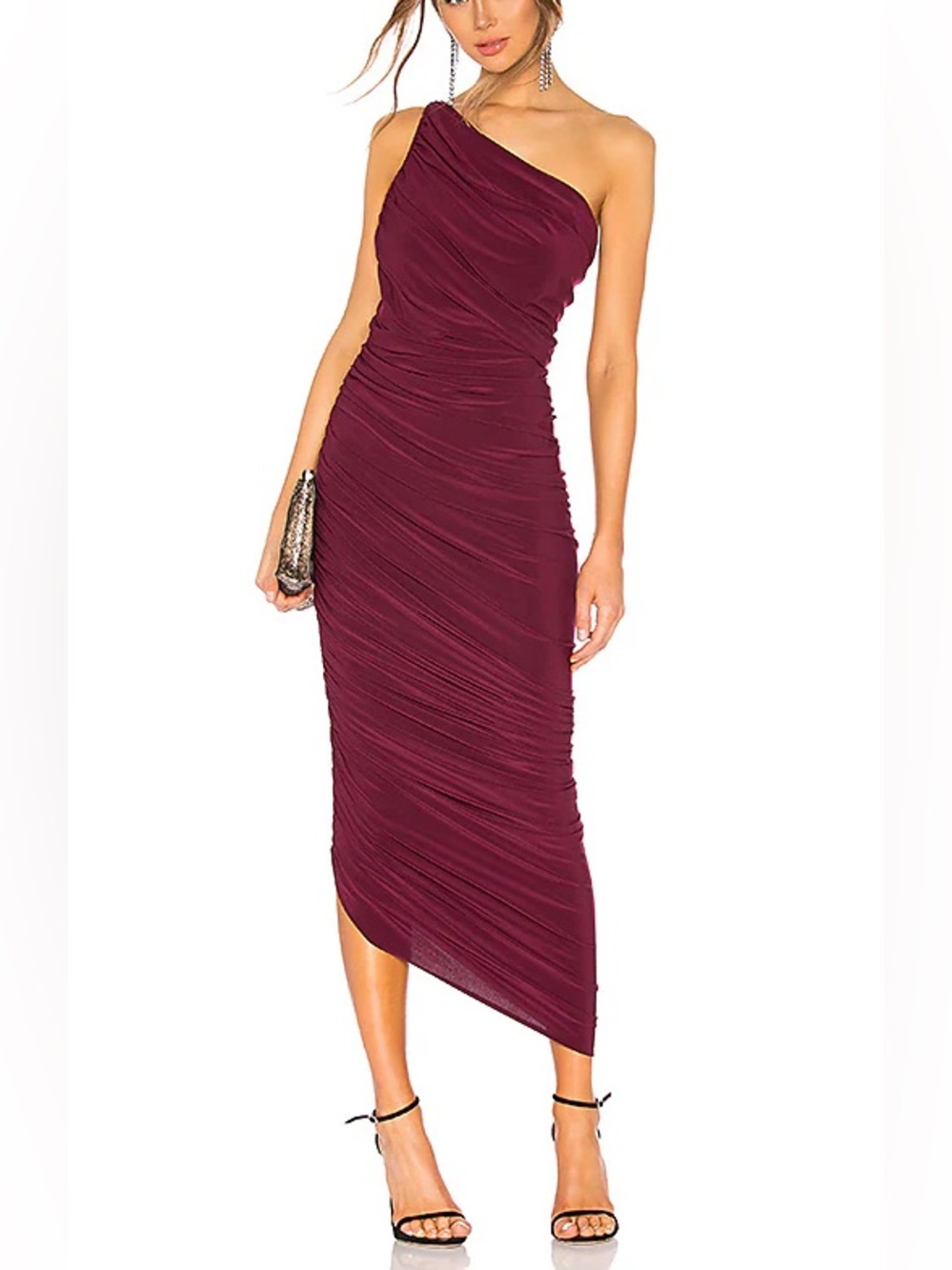 Norma Kamali Diana Gown in Plum Size Small